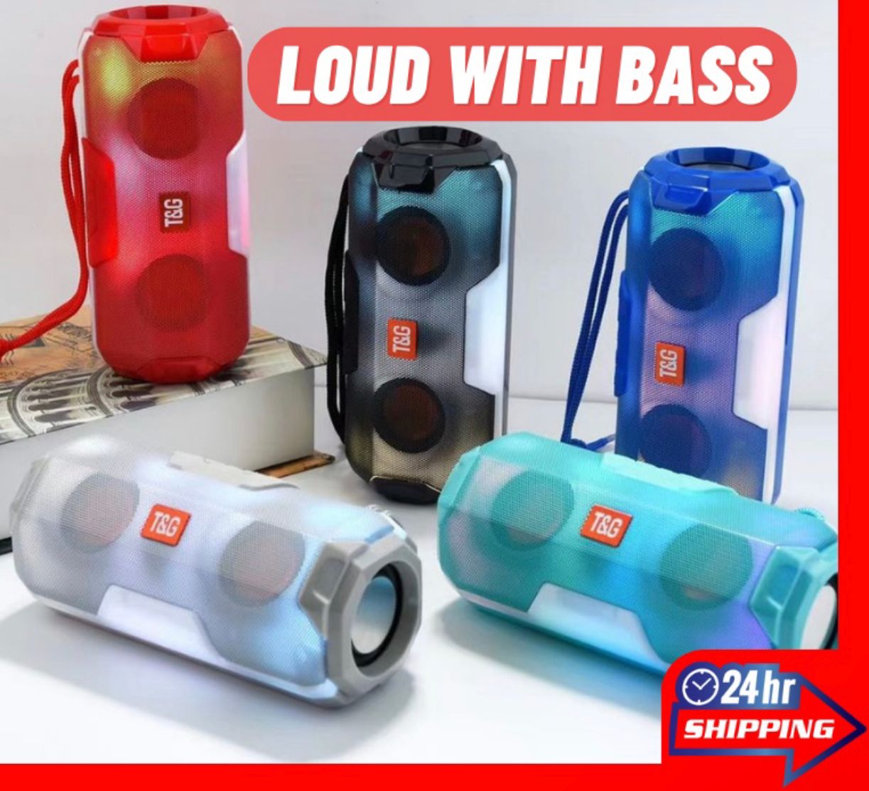 T&G Bluetooth Speaker Wireless With Bass & FM Radio HiFi Portable Wireless Speaker Mini