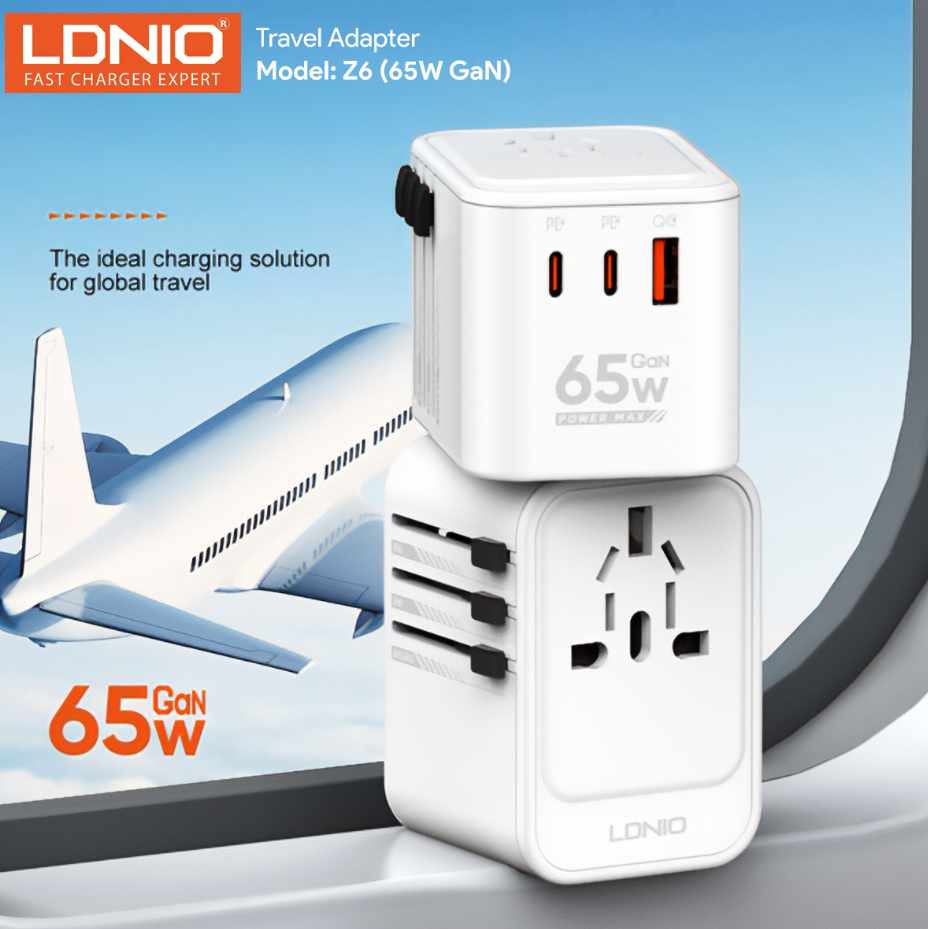 LDNIO 65W GAN TRAVEL ADAPTER Z6