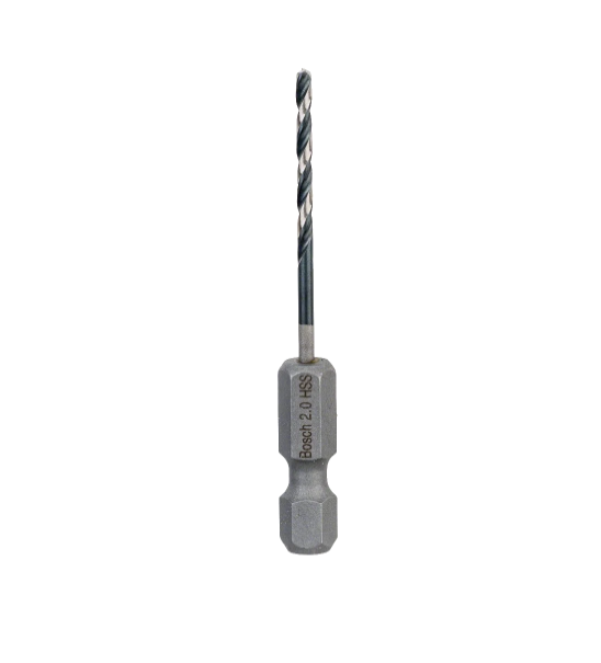 BOSCH HSS HEX-SHANK TWIST DRILL BIT 2.0MM (2608577045)
