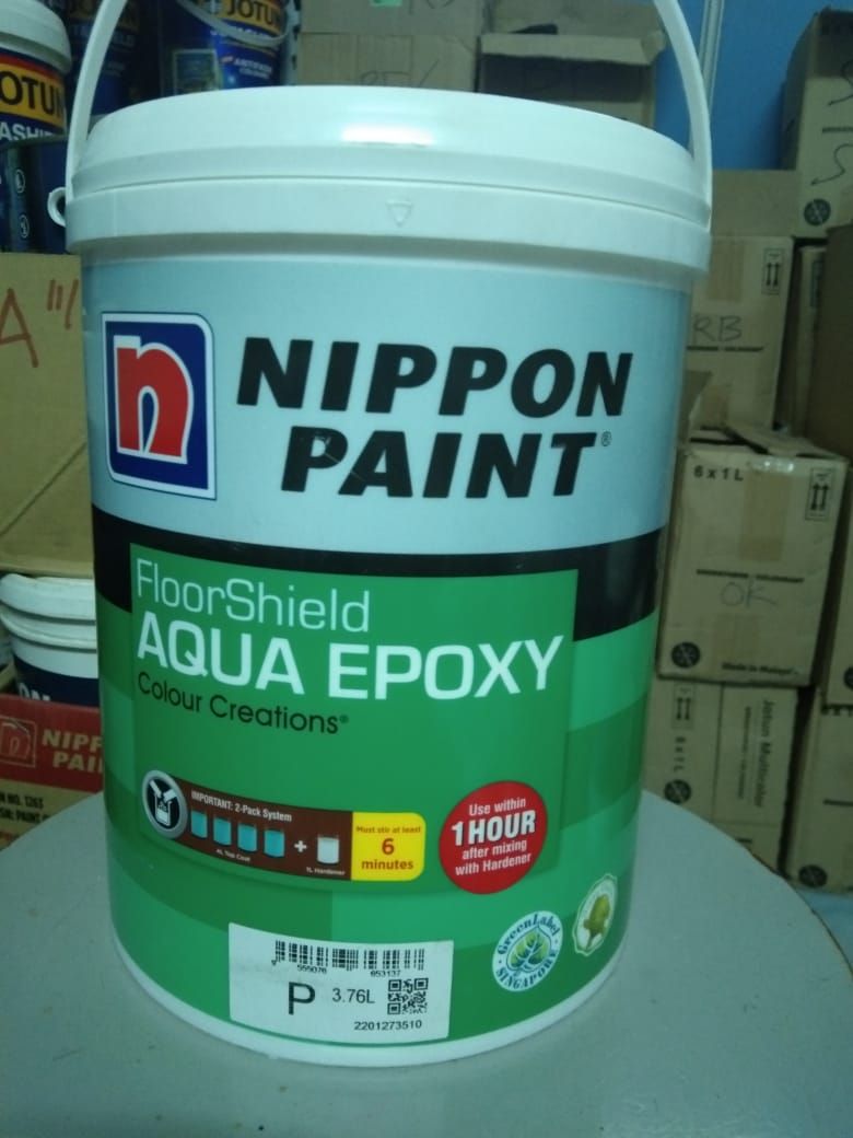 NIPPON EXOPY PAINT FLOOR SHIELD AQUA EPOXY (5LITER) - (COLOUR: BROWN 1329)