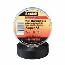 3M SCOTCH ScotchÂ® Vinyl Electrical Tape Super 88, 3/4 in x 66 ft / Black [10 rolls/Carton] [100 rolls/Case]