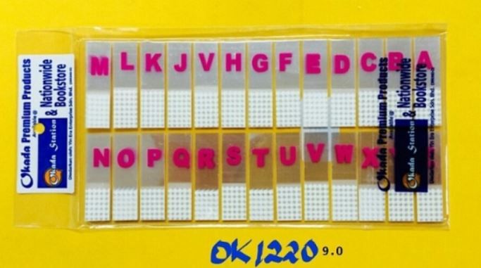 Okada Transparent Sticker Alphabet A-Z /Okada /transparent Sticker /Sticker Sign /Transparent Sticker Alphabet A-Z /Okada Transparent Sticker Alphabet A-Z