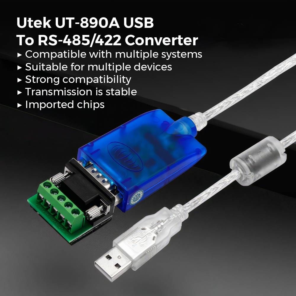 UTEK USB 2.0 TO RS 422/ 485 CONVERTER CABLE INDUSTRIAL GRADE (USB-CABLE 1.5M)