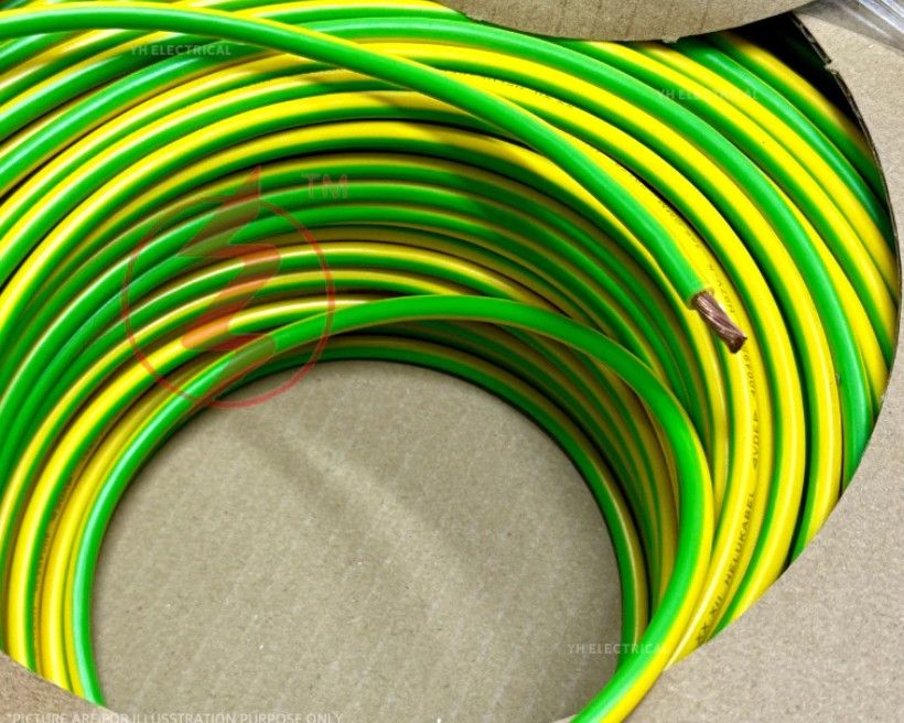 NA Earthing Cable Yellow/Green Stripe, 6MM x 1C, 150m