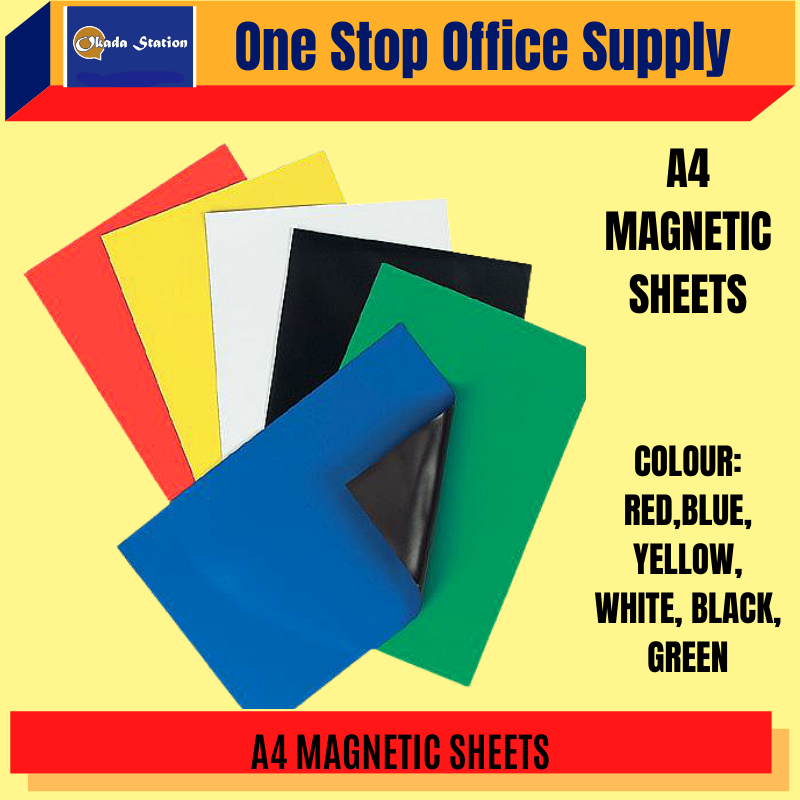 OKADA A4 MAGNETIC SHEETS -ALL COLOUR / MAGNETIC SHEET / MAGNET KEPING / A4