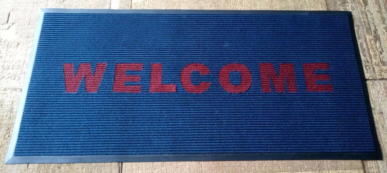 QS Rib Mat Carpet 4 X 8' Floor Mat WELCOME