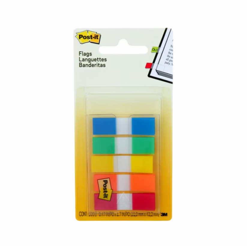 3M 683-5CF POST-IT FLAG SMALL 0.47? X 1.7? (20 PCS X 5 COLOURS)