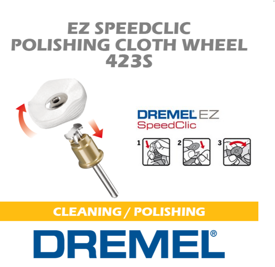 DREMEL EZ SPEEDCLIC POLISHING CLOTH WHEEL 423S