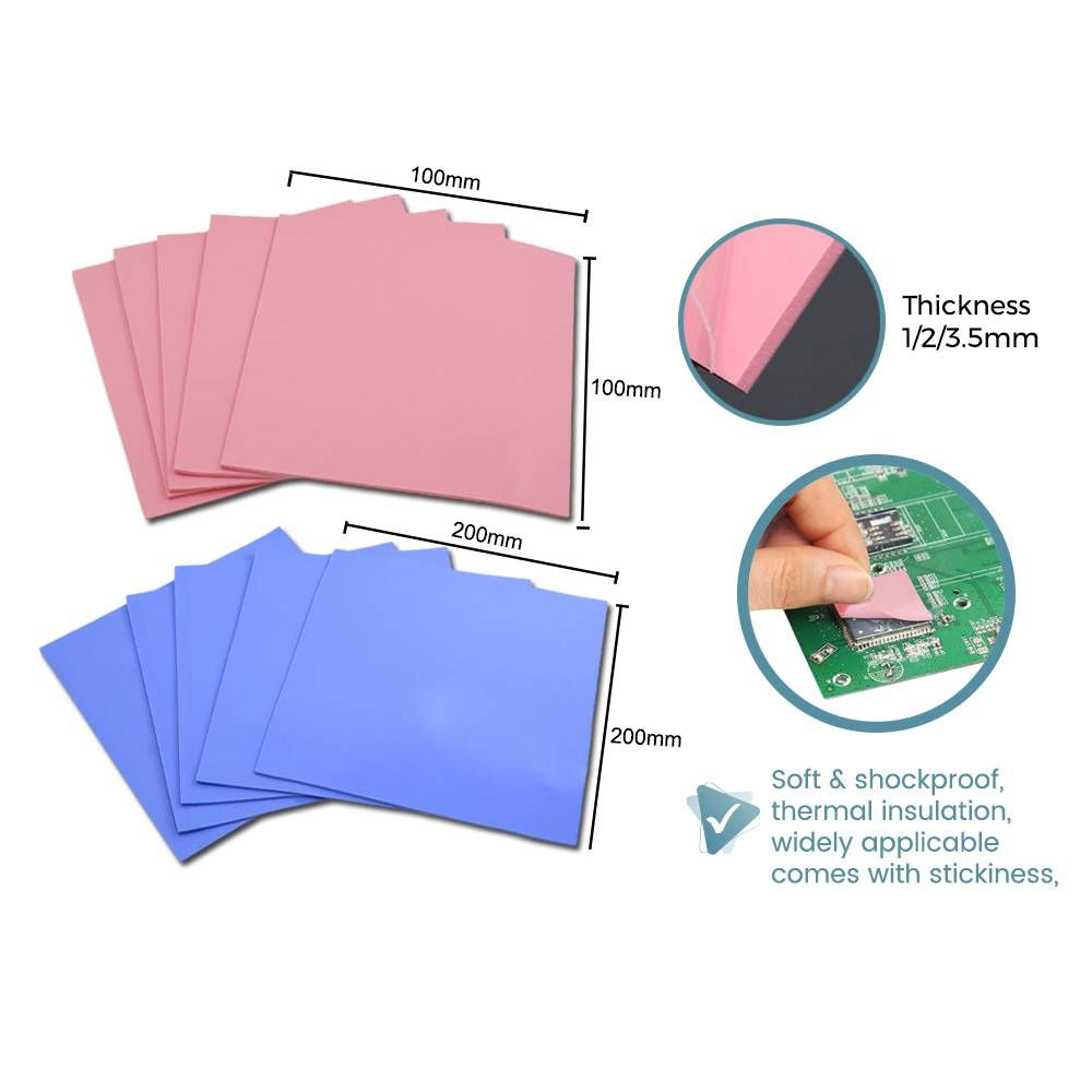 THERMALLY CONDUCTIVE PAD THICKNESS 1.0MM 2.0MM 3.5MM