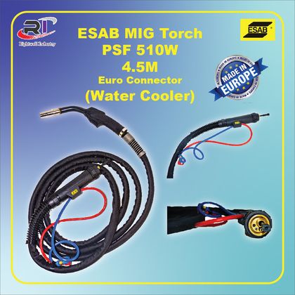 RIGHTWELL ESAB PSF 510W WATER-COOLED MIG TORCH (4.5M) P/N:0458400885