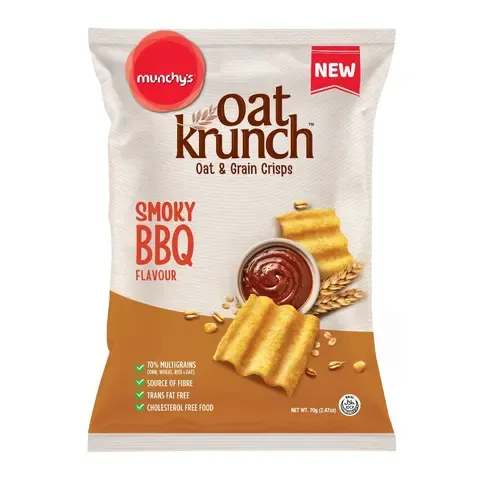 Oat Krunch Oat & Grain Crisps Smoky BBQ 70g x 12s x 3