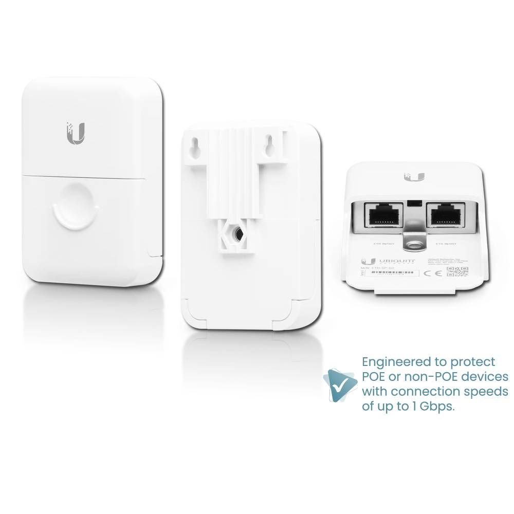 UBIQUITI RJ45 NETWORK OUTDOOR HIGH SPEED POE ETHERNET SURGE PROTECTOR