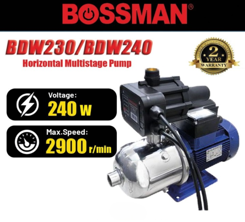 BOSSMAN BDW230 / BDW240 HORIZONTAL MULTISTAGE WATER PUMP