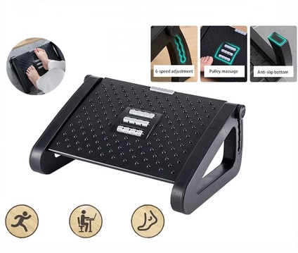 Adjustable Footrest ergonomic Foot Rest Office Under Desk With Foot Massage Roller Support Leg Feet Relaxing Leg Rest 6 Height Adjustable