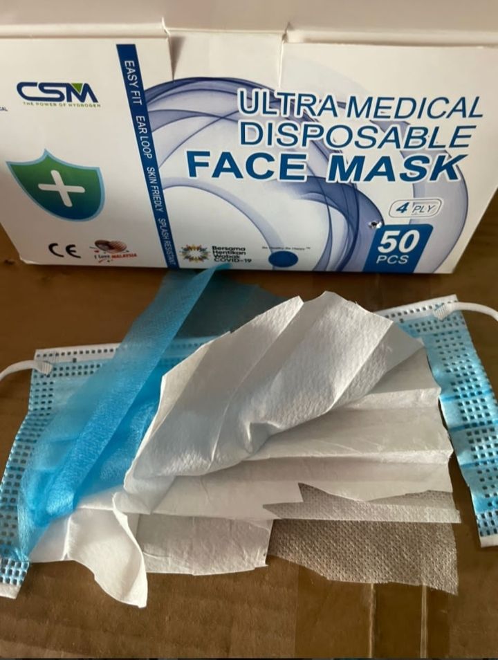 OcHa Premium 4Ply Ultra Medical Face mask Blue Earloop- Free Delivery Malaysia