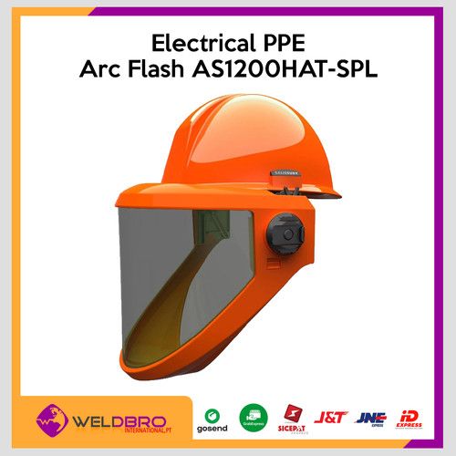 Salisbury AS1200HAT-SPL Arc Flash Protection Faceshield PrismShield with Hard Hat