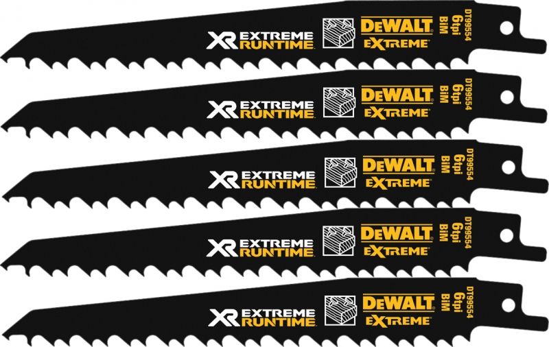 DeWalt *DeWalt Extreme Runtime DT99554-QZ 5 Piece Reciprocating Saw Blade Set