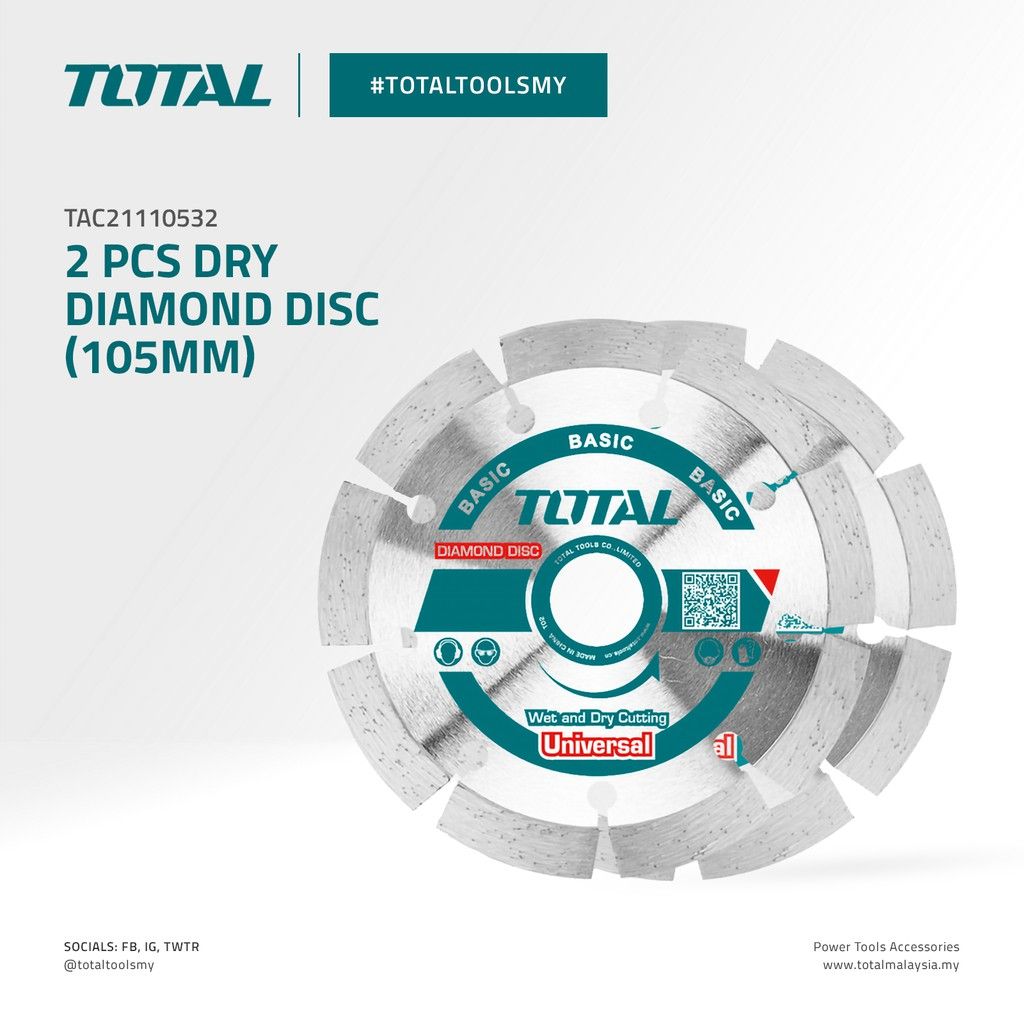 TOTAL DRY DIAMOND DISC (105MM X 2 PCS) TAC21110532