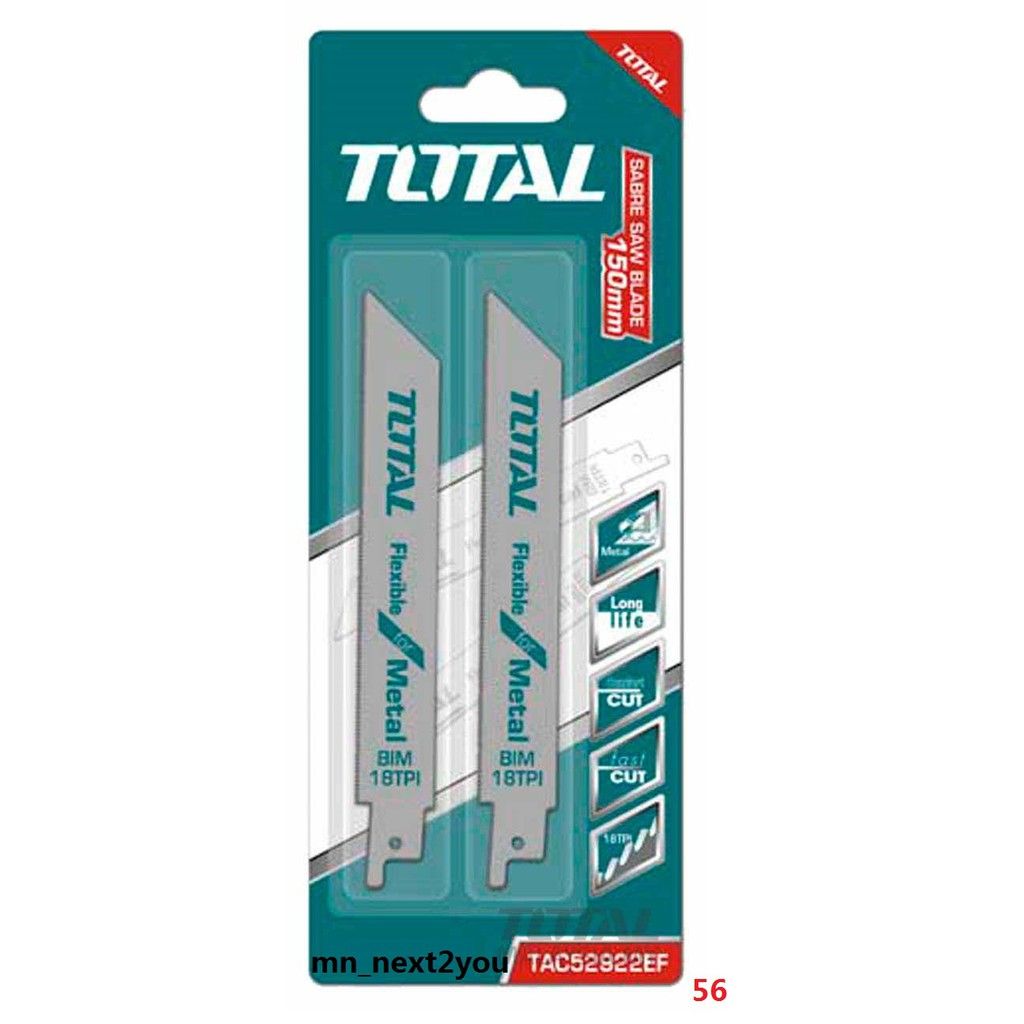 TOTAL TAC52922EF SABRE SAW BLADE (WORKING LENGTH 150MM)