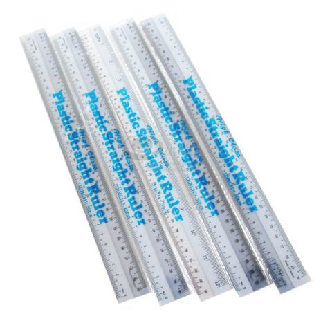 QP 12FT PLASTIC STRAIGHT RULER 30CM