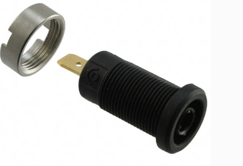 Fluke PJKPL 72913-0 Panel Mt Iec1010 4mm(0.16in) Jack For Sheathed Plugs,tab, 10/pkg (black)