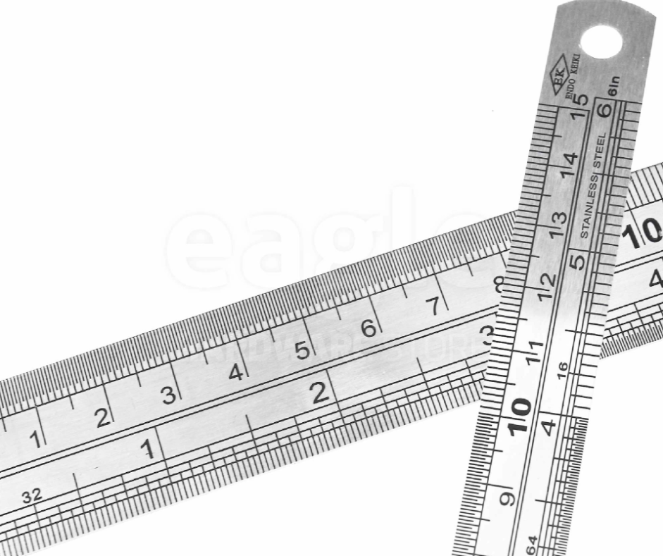 EK 6" 150MM STAINLESS STEEL RULER