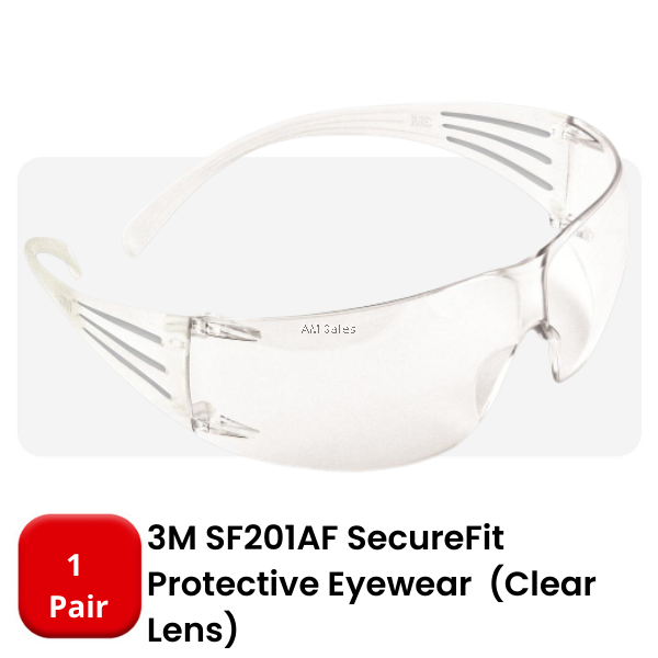3M™ SecureFit™ Protective Eyewear SF201AF, Clear Lens
