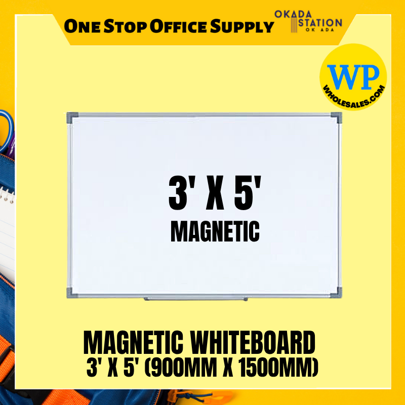 FEEYOND MAGNECTIC WHITEBOARD WITH ALUMIMIUM FRAME / 3' X 5' / 90CM X 150CM / SMB-35 / MAGNETIC / ALUMINIUM FRAME / MAGNET WHITEBOARD / SINGLE SIDED WIHTEBOARD / WHITEBOARD / PAPAN PUTIH