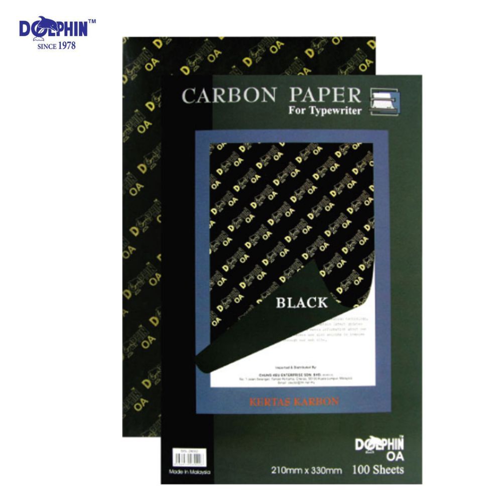 QP Dolphin Carbon Paper 100's Black 28002