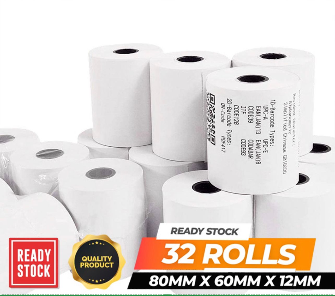 NA Receipt paper roll 80mm x 60mm x 12mm Thermal Receipt Paper Roll / Resit Paper Roll / Thermal Paper Roll