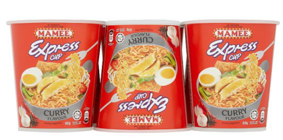 MAMEE EXPRESS CUP CURRY FLAVOUR INSTANT NOODLES 6 X 60G