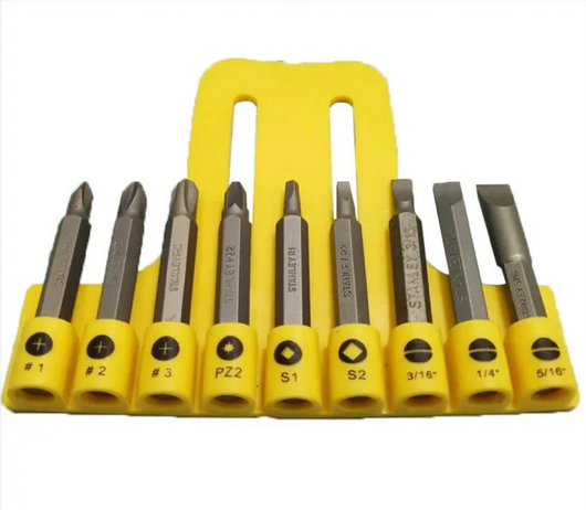 Stanley SCREWDRIVER INSERT BIT 9PC SET