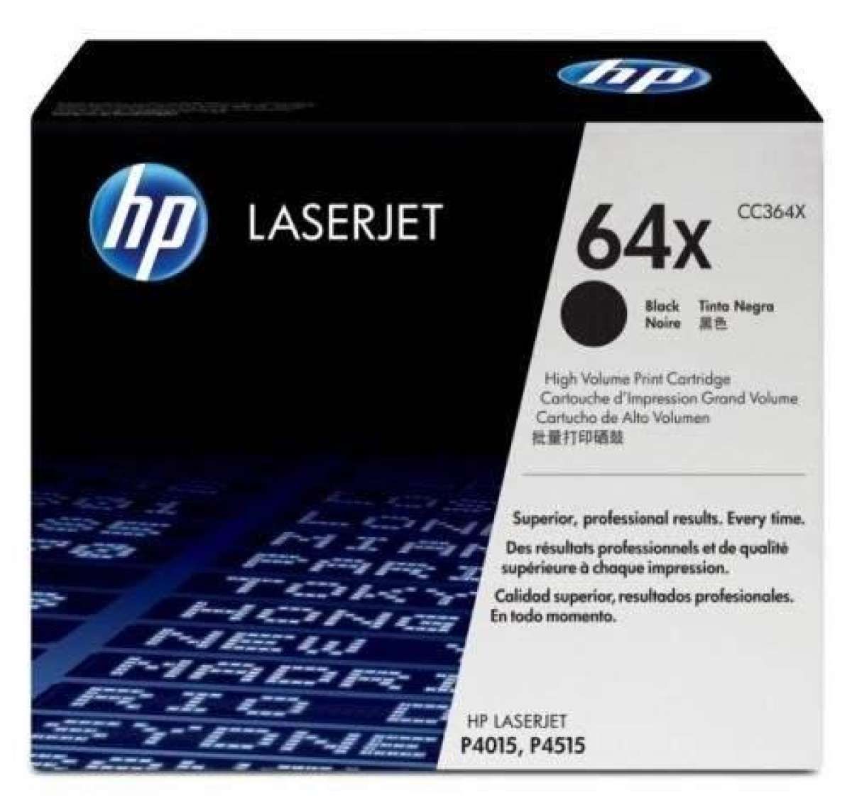 HP 64X BLACK LASER TONER CC364X