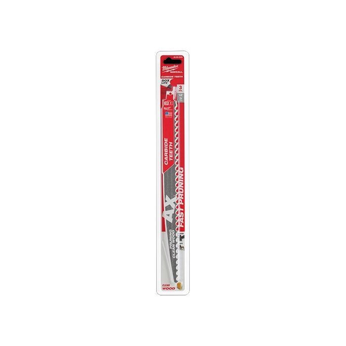 Milwaukee 12” (300mm) 3 TPI AX™ Pruning SAWZALL™ Blade w/ Carbide Teeth (3pcs) 48-00-5333