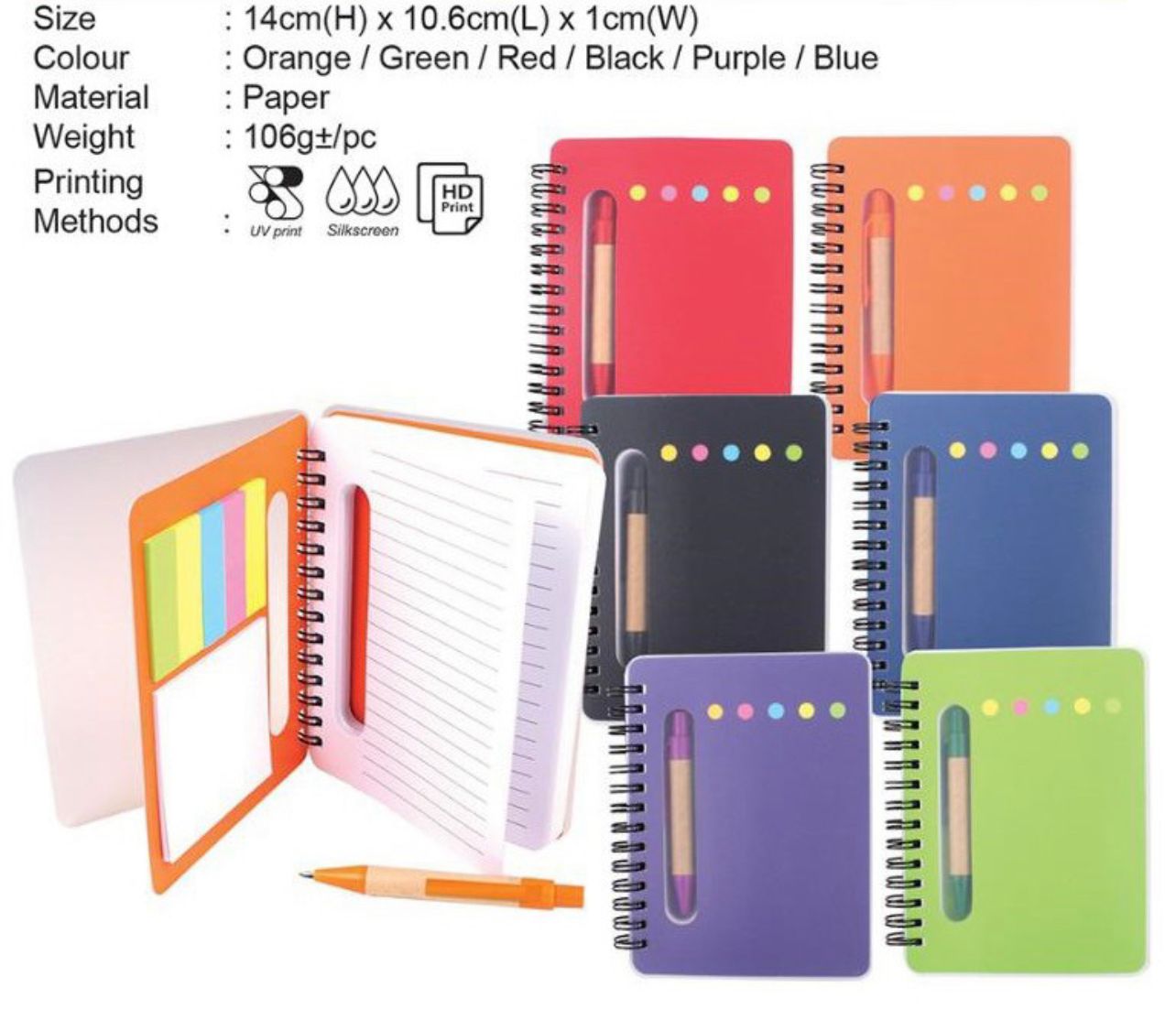 NA NOTEBOOK WITH PEN & STICKY NOTE