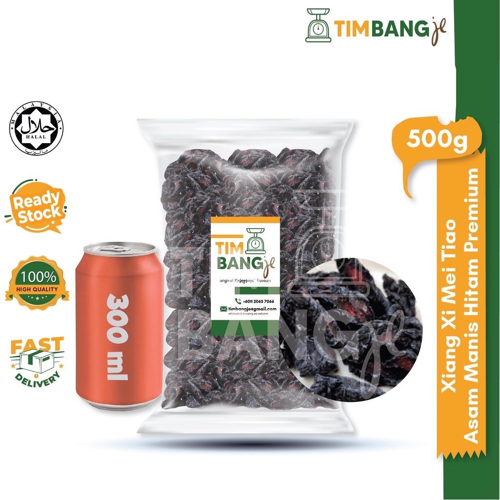 QS Asam Manis Hitam Xiang Si Mei Tiao 500g per pack