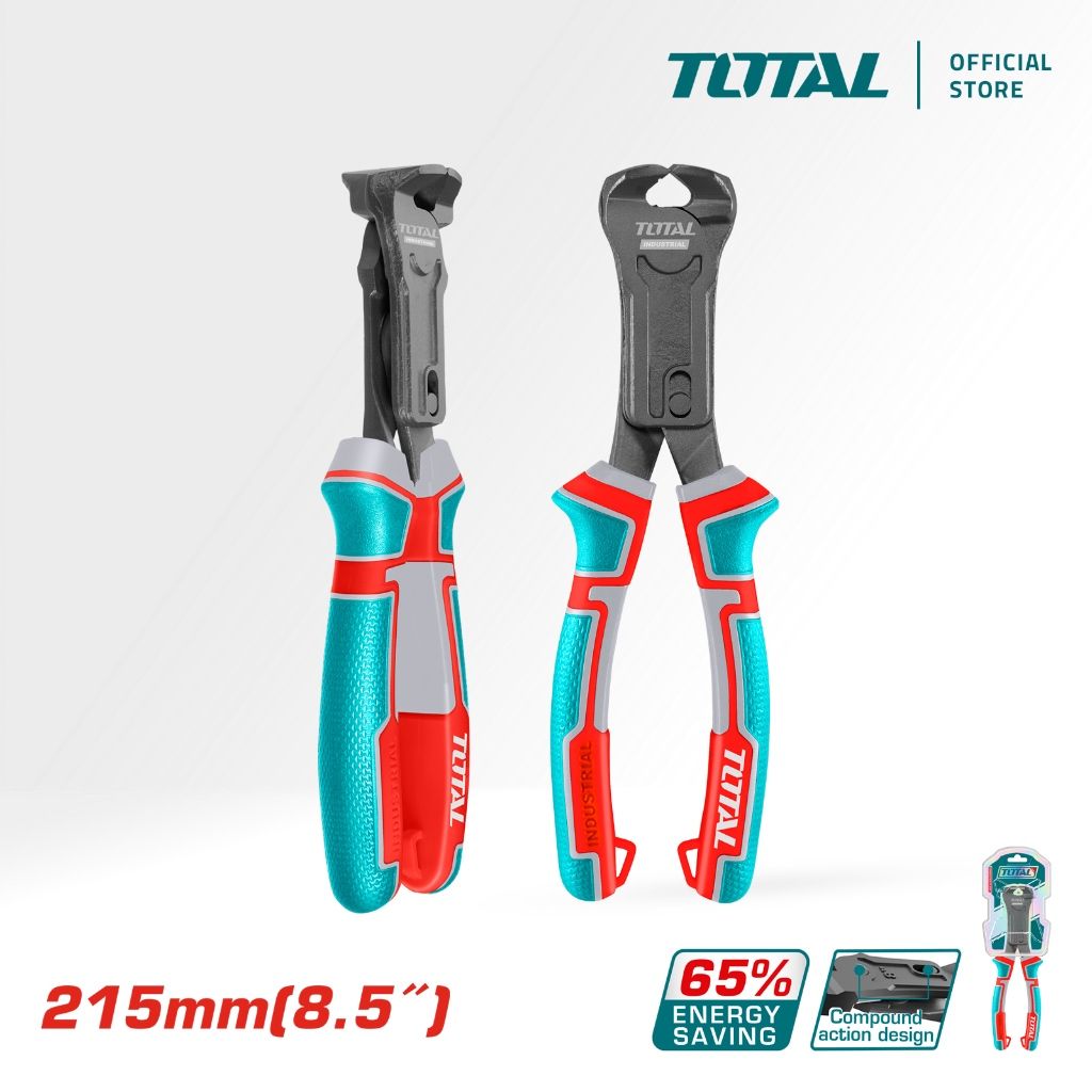 TOTAL COMPOUND ACTION END CUTTING PLIERS WITH TEFLON COATING (8.5"/215MM) THTC560806