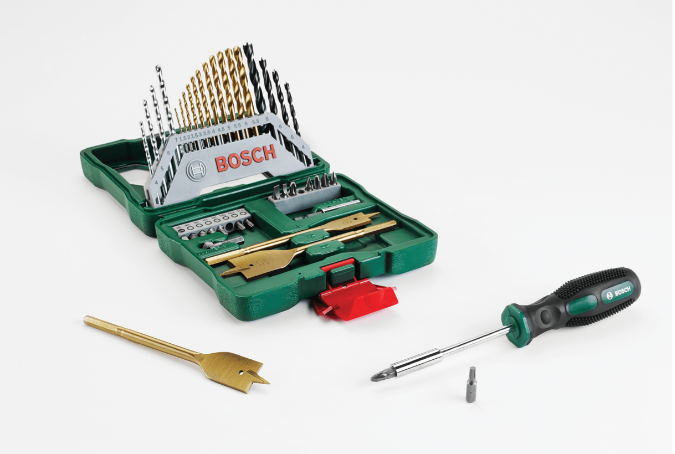 BOSCH X-LINE DRILL- AND SCREWDRIVER BIT SET TIN-COATED 40 PIECES (2607017334)