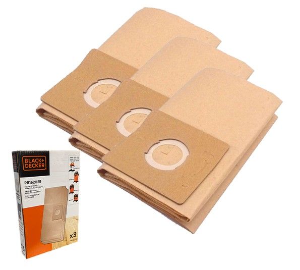 Black & Decker Vacuum Paper Dust Bag 3pcs for BDWD10