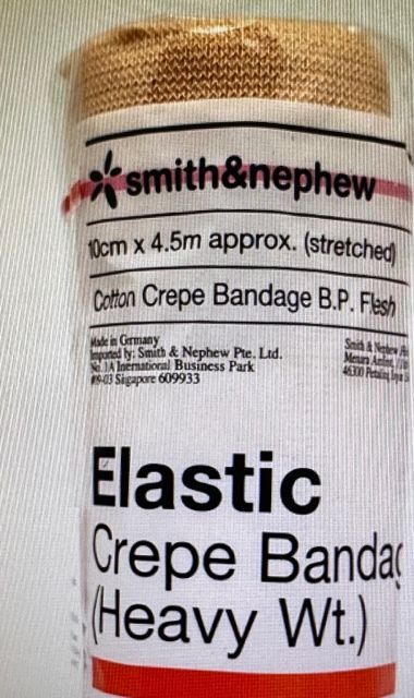 Smth & Nephew Elastic Crepe Bandage (Heavy Wt.) 10cm x 4.5m approx. (stretched) (Made In Germany)