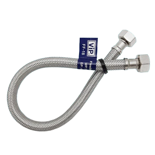 VIP 12" Stainless Steel 304 Heavy Duty High Pressure Braided Inlet Flexible Hose Pipe with S/S Nut