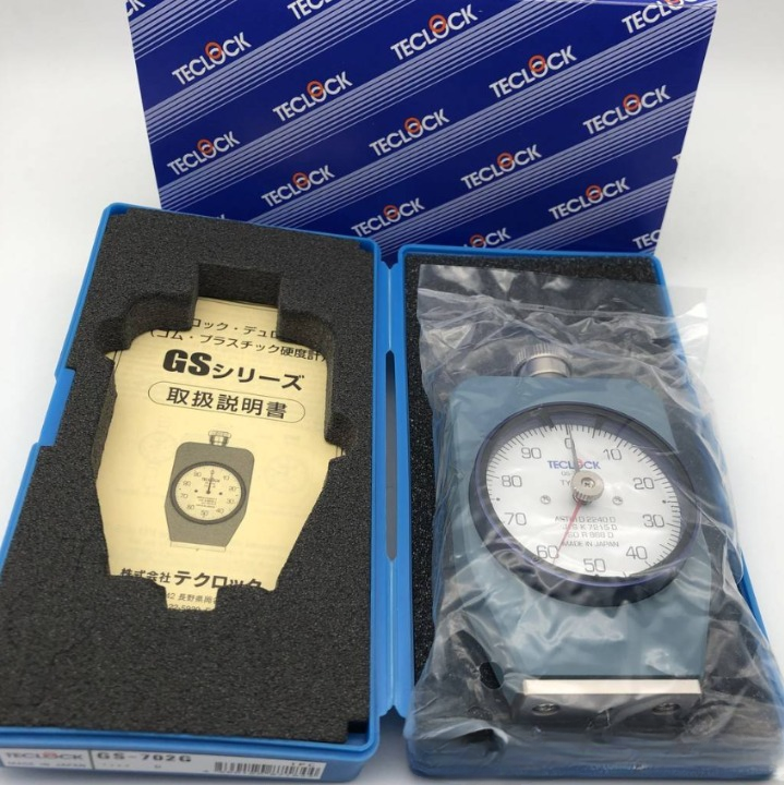 TECLOCK GS-702G DUROMETER HARDNESS TEST FOR PLASTIC HARD RUBBER PEAK POINTER