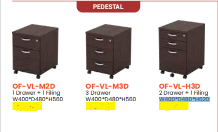 OFIS VISTA SERIES PEDESTALS
