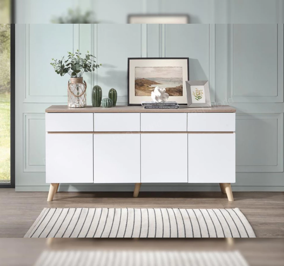 TARO 4 Drawers / 4 Doors Sideboard / Multi Purpose Storage Cabinet