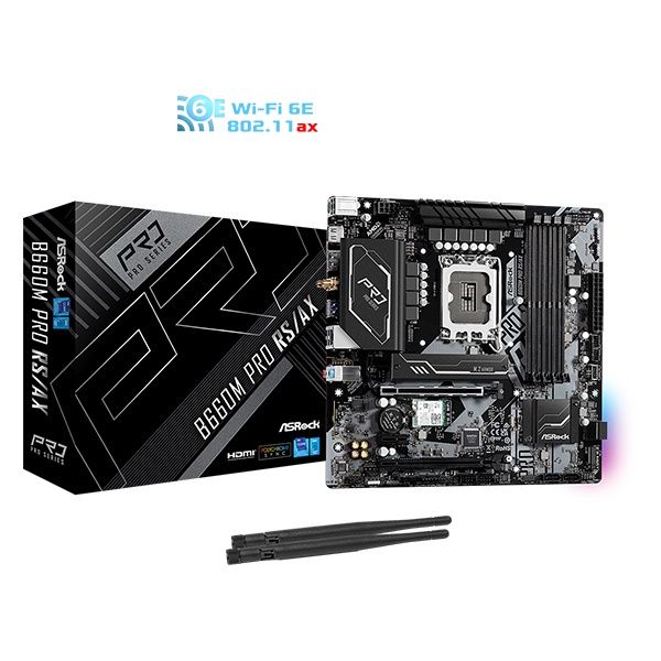 Asrock B660M PRO RS/AX DDR4 D4 WIFI MATX Motherboard