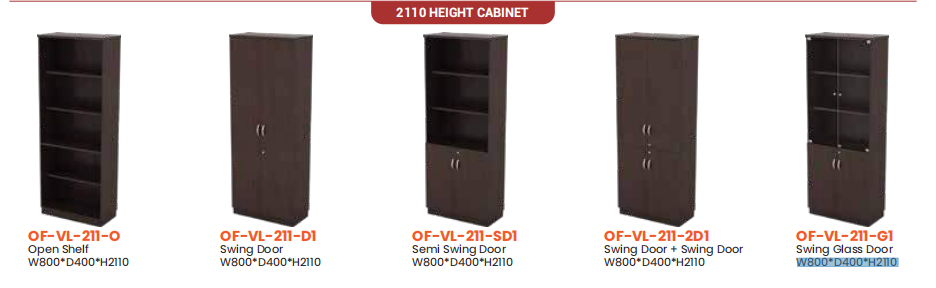 OFIS FUZE SERIES 2110 HEIGHT CABINET _WALNUT