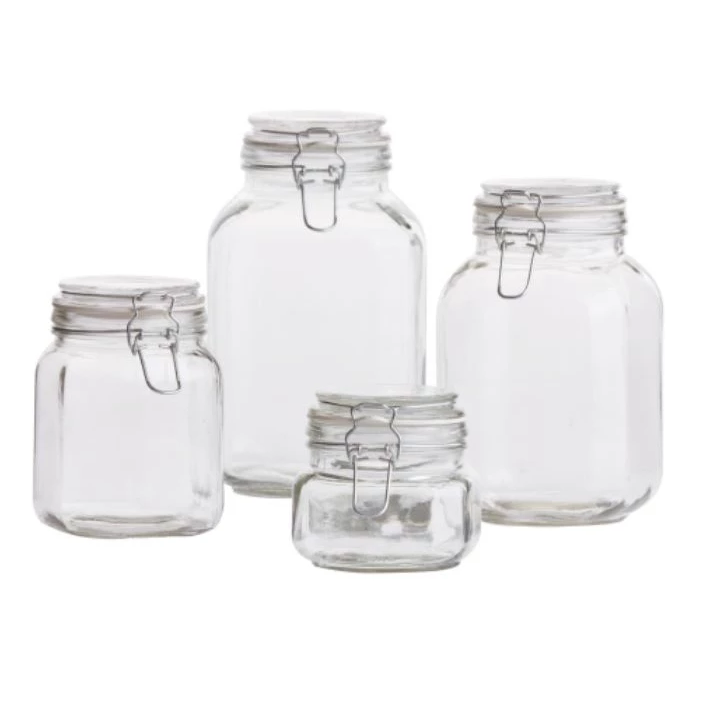 OEM Airtight Storage Glass Clamp Jar
