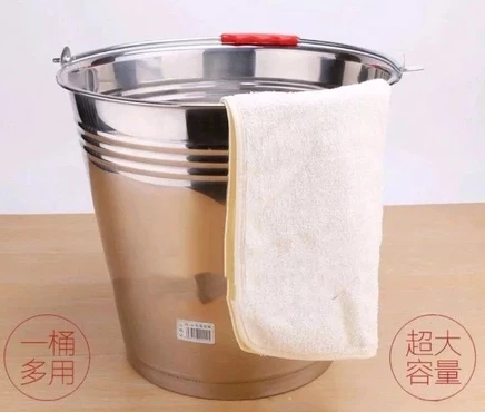 Baldi Stainless Steel / Zirafah Stainless Steel Handle Pail - TS7034 = 34cm (14 Litres)