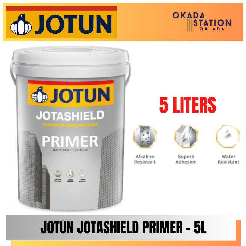 Jotun Paint / 5L / 5 LITER / Exterior Paint / Jotashield Primer / Waterbased Paint / Cat Primer / Cat Luaran / Cat Air / Cat