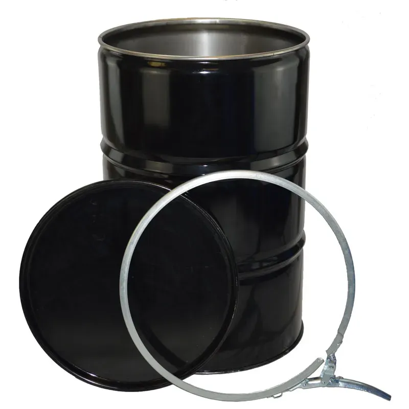 Empty metal drum with plastic liner (Open top)